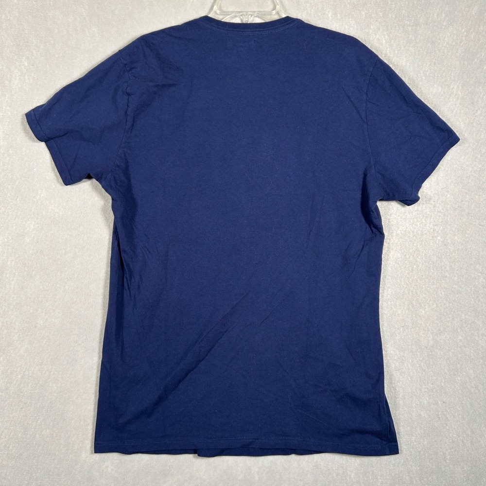 Ralph Lauren T-Shirt Mens M Navy Blue Graphic Polo Jeans Co Anchor 67 NYC - Picture 2 of 7